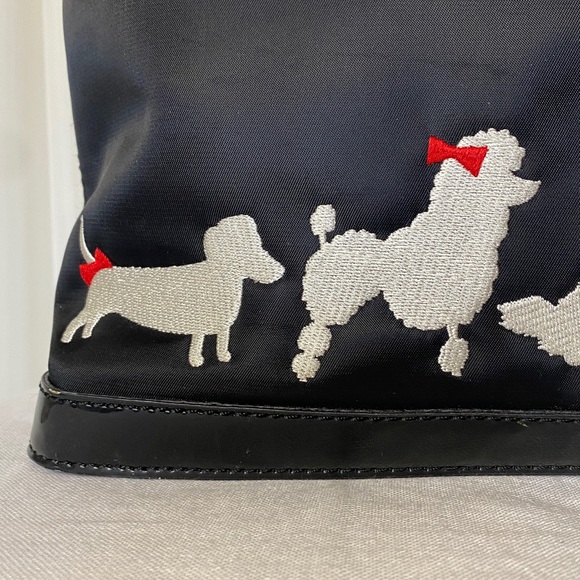 Lulu Guinness Black Nylon with Dog Motif - Picture 4 of 17